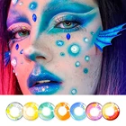 1 пара цветных контактных линз ed с цветными синими линзами для глаз, аниме косплей, макияж, Хэллоуин, вечеринка, цветные линзы для глаз, 1 год