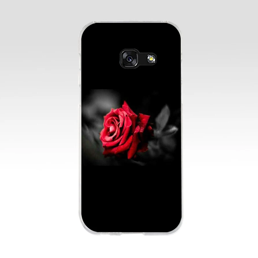280FG Мягкий силиконовый чехол из ТПУ с красными розами для Samsung a3 2016 a5 2017 a6 plus a7 a8 2018