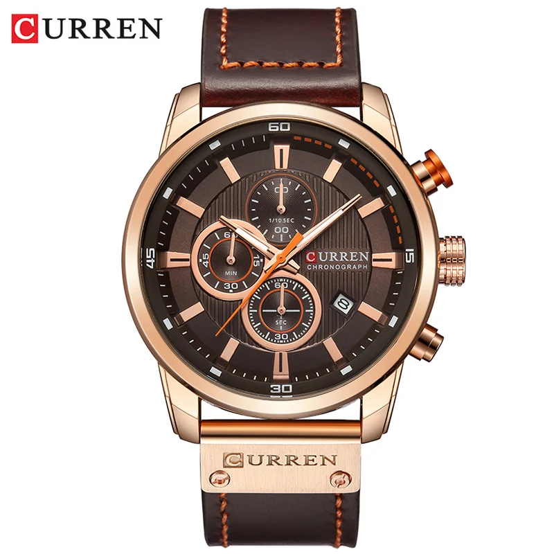 

Brand Watch Men Leather Sports Watches Men's Army Military Quartz Wristwatch Chronograph Male Clock Relogio Masculino