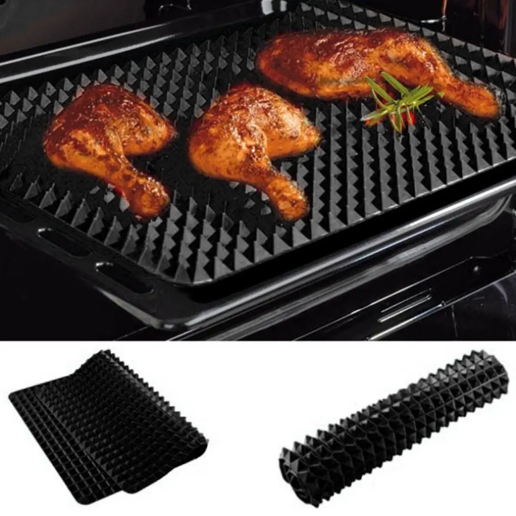 

BBQ Pyramid Plate Baking Plate Non Stick Silica Gel Baking Pad Cushion Mold Microwave Oven Baking Plate Kitchen Baking Tool