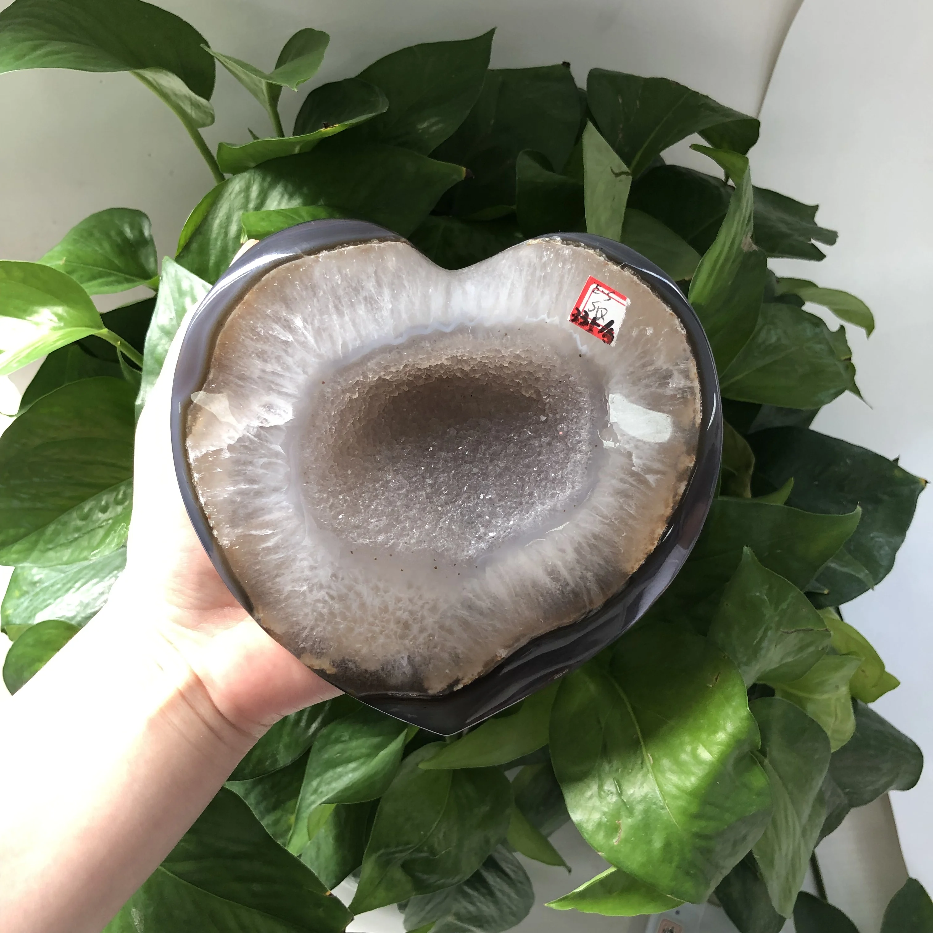 Натуральный кристаллический Агат Сердце кластер геодезический драгоценный