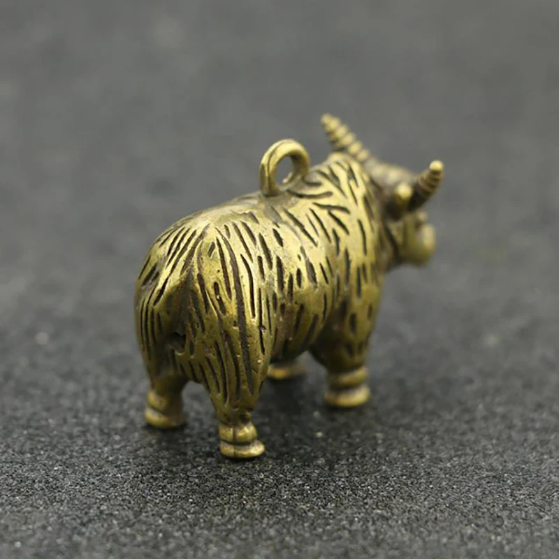 

Brass Animal Statue Ornament Chinese Zodiac Ox Office Desk Deco Ox Crafts Wall Street Bronze Fierce Bull OX Statue-Brass