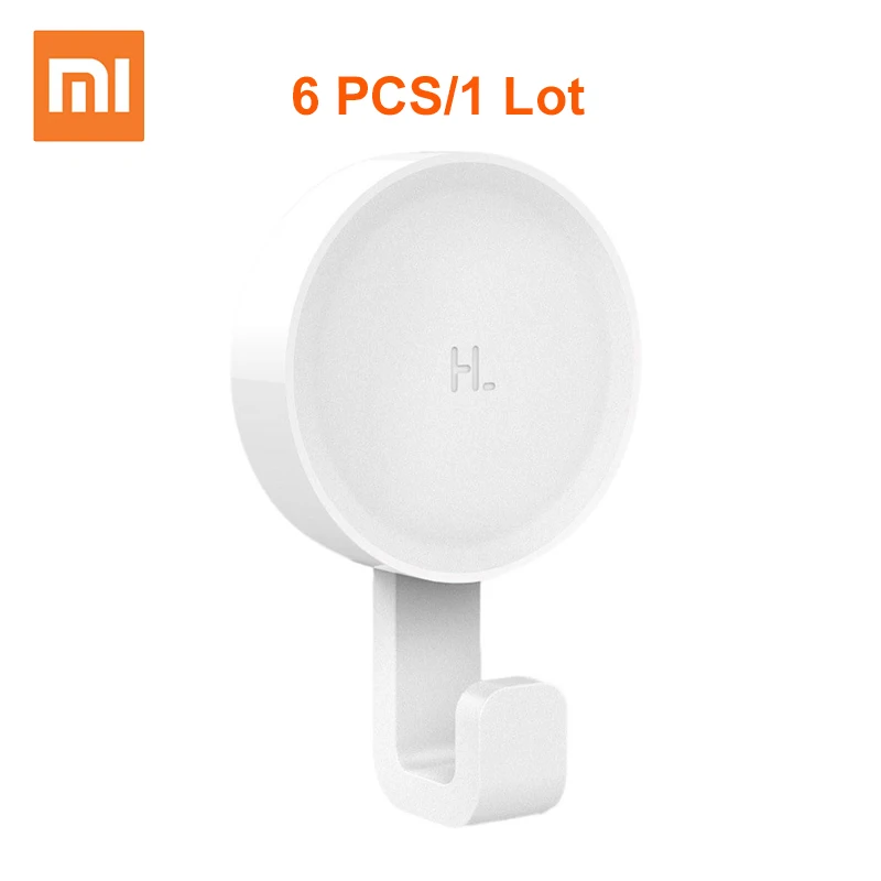 

Xiaomi Mijia Little Adhesive Hooks Strong Bathroom bedroom Kitchen Wall Hooks 3kg max load up new arrival for xiaomi life