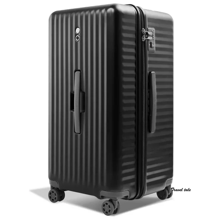 Mat black Carrylove 2" 30" 3" дюймов зеленый желтый оранжевый роскошный Дорожный чемодан большой чемодан на колесиках большой чемодан сумка для путешествий - Цвет: Mat black