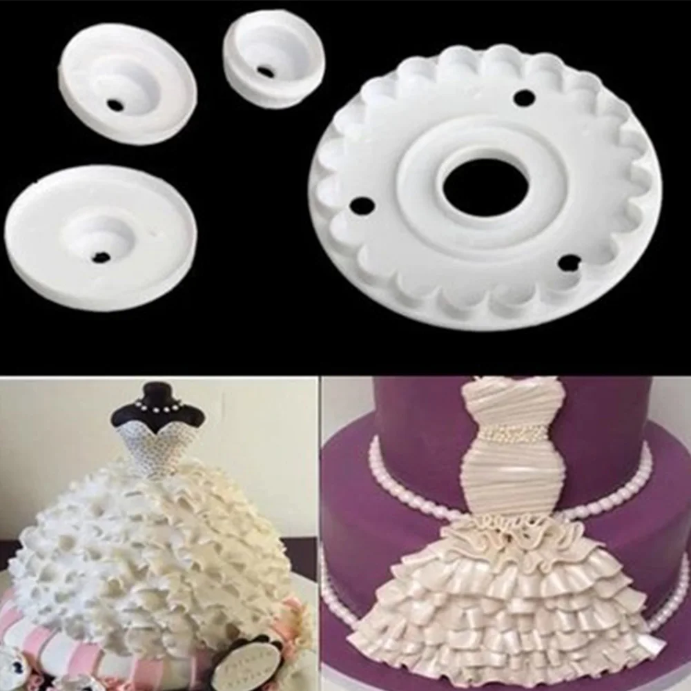 4 шт. резак для печенья с оборкой дома и кухни DIY выпечка Украшение Тортов мастикой