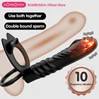 Анальная пробка с двойным проникновением, фаллоимитатор, вибратор, Анальная пробка, секс-игрушки для пар, страпон, фаллоимитатор, вибраторы для женщин, секс-шоп