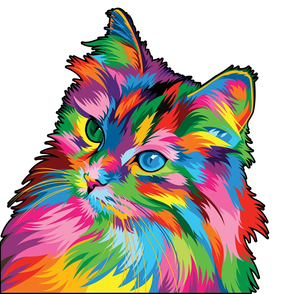 3D Wooden Jigsaw Puzzles For Adults Kids Mysterious Cat DIY Animal Shaped Puzzle Interactive Games Toys Dropshipping | Игрушки и хобби