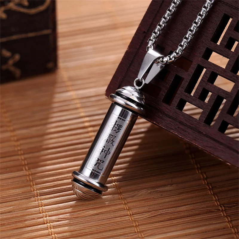 

Prayer Scripture Tube Perfume Bottle Pendant Necklace For Men Women Stainless Steel Ashes Memorial Keepsake Cremation Jewelry