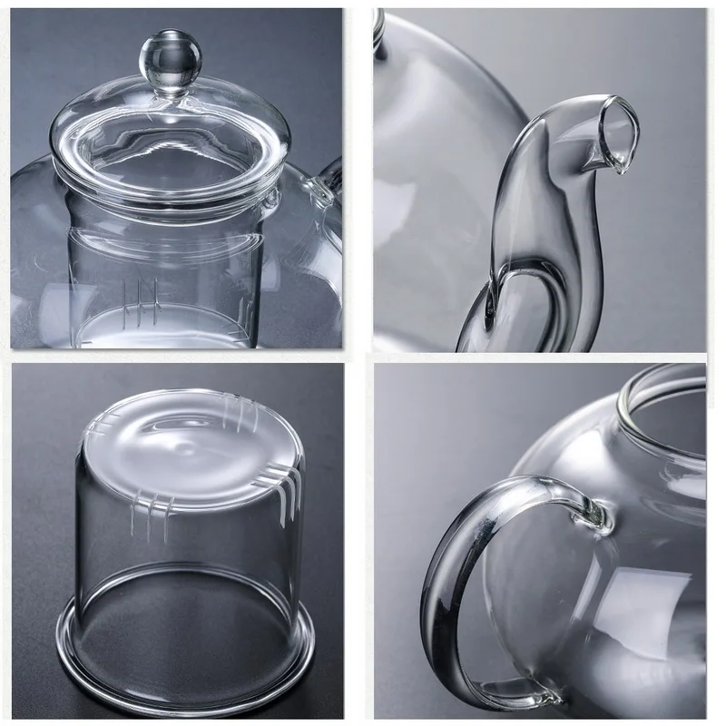 High quality Heat Resistant Glass Flower Tea Pot Practical Bottle TeaCup Teapot with Infuser Leaf Herbal Coffee | Дом и сад