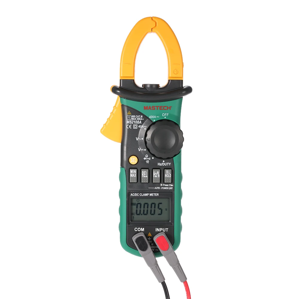 Mastech MS2108A цифровой мультиметр с зажимом частота Макс./мин. Значение измерения удерживающая лампочка сумка для переноски