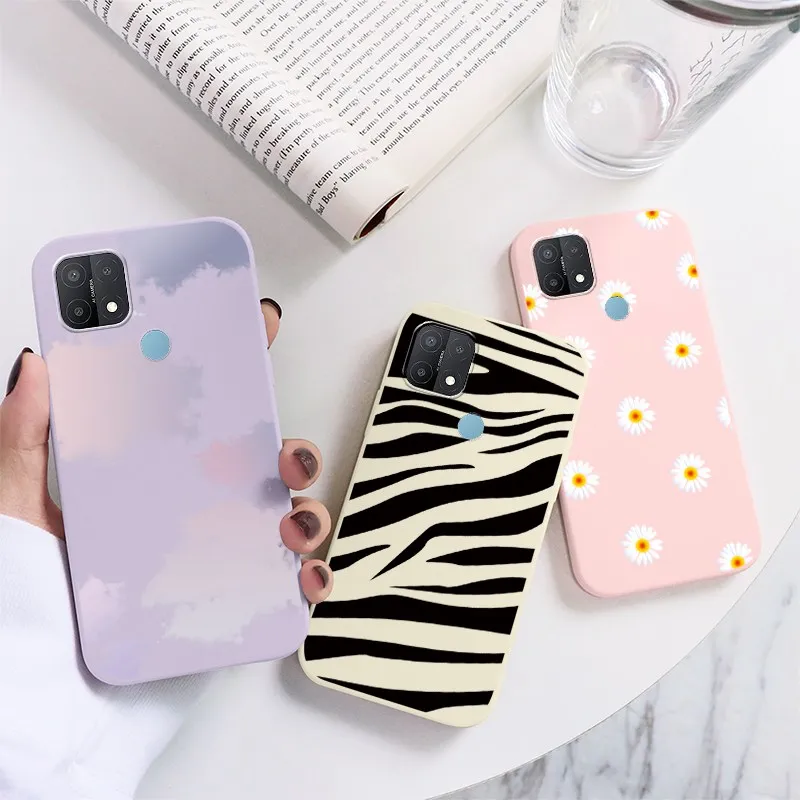 Для OPPO A15 4G цветы чехол для телефона матовый силиконовый на бампер из ТПУ OPPOA15 4g oppo