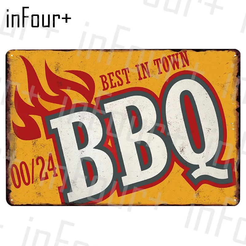 Best BBQ Metal Plate Tin Sign Plaque Vintage Decor Poster Home Bar Pub Cafe Decoration Posters | Дом и сад