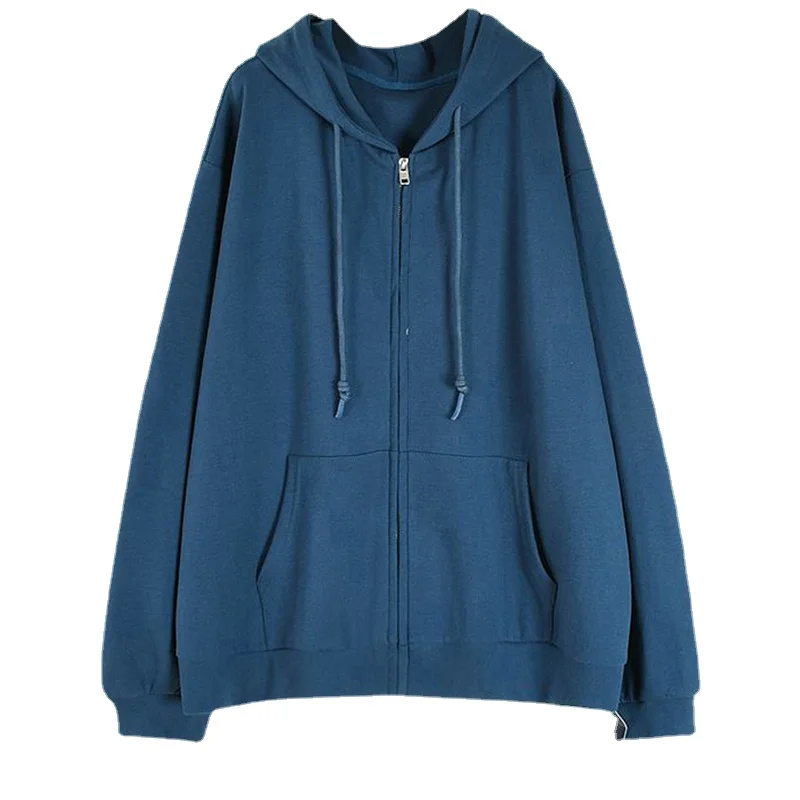 

Women Loose Fit Blue Brief Casual Sweatshirts Women's Sweatshirt for Autumn New Long Sleeve Fashion Tide Spring 2021 Clothing
