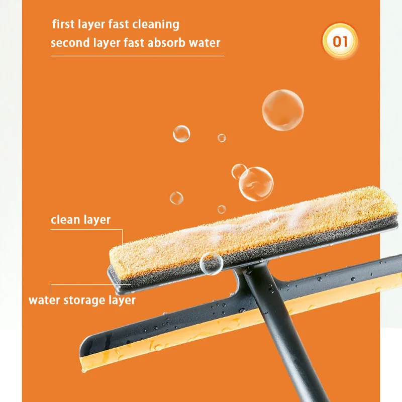 3 в 1 очиститель окон ракель зеркал ванной вращающийся скребок TPR для стекла