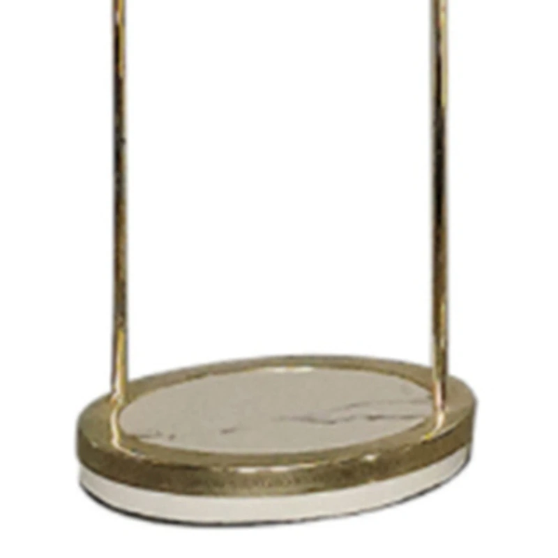 

2 Pcs Jewelry Stand Earrings Necklace Jewelry Display Stand, White-Gold & Gray