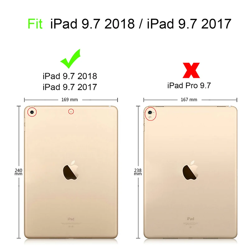 Чехол для планшета MTT iPad 9 7 дюймов 2017 2018 тонкий PU кожаный магнитный флип умный