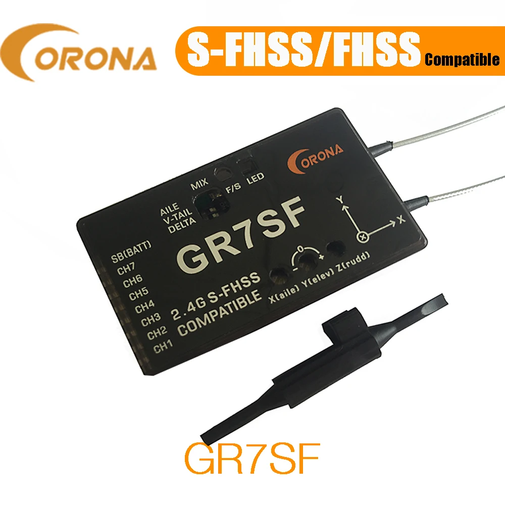 Приемник CORONA GR7SF 2 4 ГГц S FHSS совместим с FUTABA такими как T6J T8J T10T T14SG|Детали и