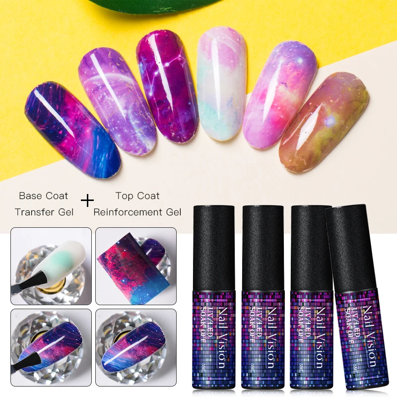 Лак для ногтей видение косметика парфюмерия диспенсер 5 мл УФ гель комплект база