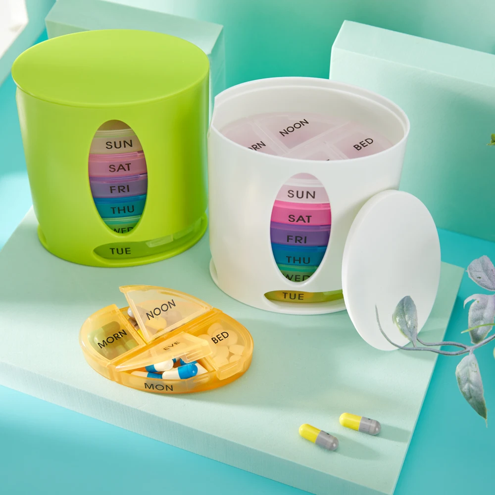 

Pill Box Weekly Medicine Pill Cases Storage Travel Pill Casecontainer Plastic Box Capsules Organizer Tablets Container