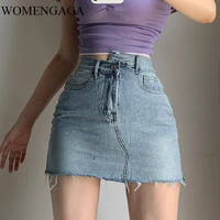 skirts women autumn new irregular high waist denim short skirt korean slim sexy womens girl female skorts sweet girl y8tl