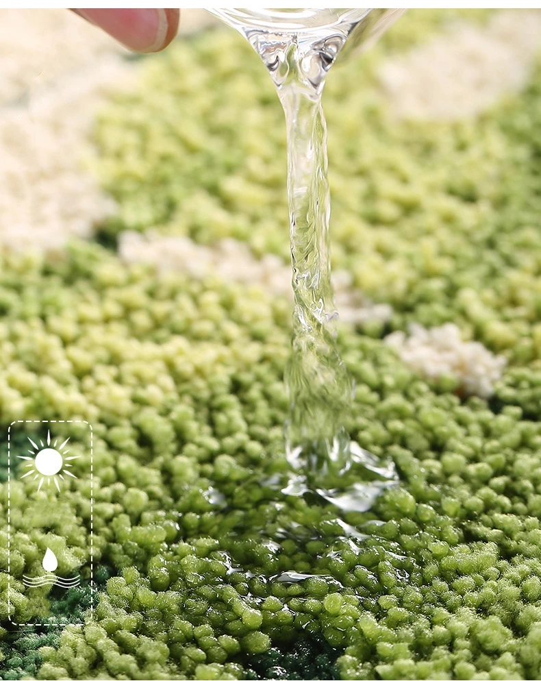 

Quality Anti-Slip Floor Carpet New Leaf Pattern Soft Bathroom Mat Home Decor Absorbent Bedroom Hallway Bath Mat Toilet Rug 1pcs