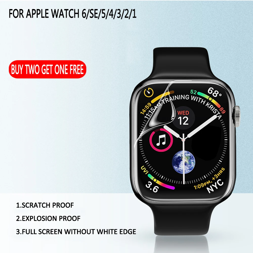 

Screen Protector Clear Surround Protective Film for IWatch SE 6 5 4 40MM 44MM Not Tempered Glass for Apple Watch 3 2 1 42MM 38MM