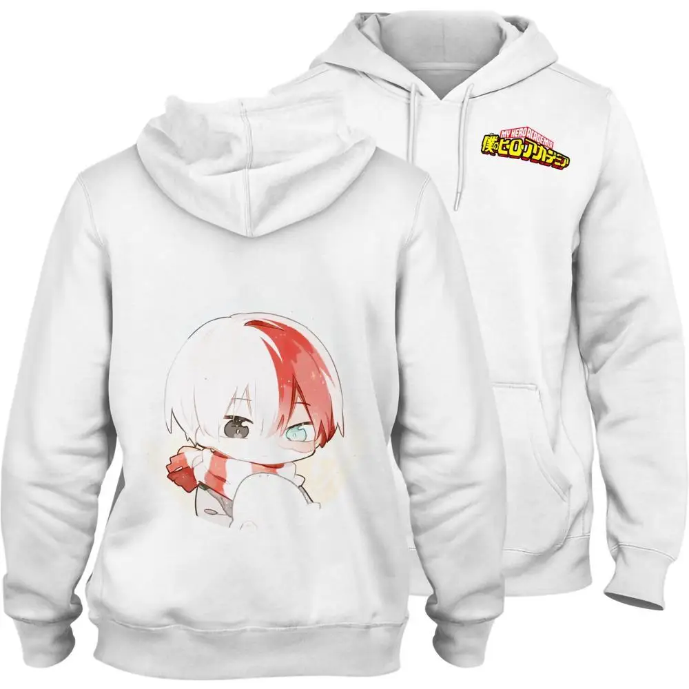 

My Hero Academia Print Pattern Personalise Cotton Hooded Sweatshirt With Kangaroo Pocket Winter Junior Sweater Academia-431