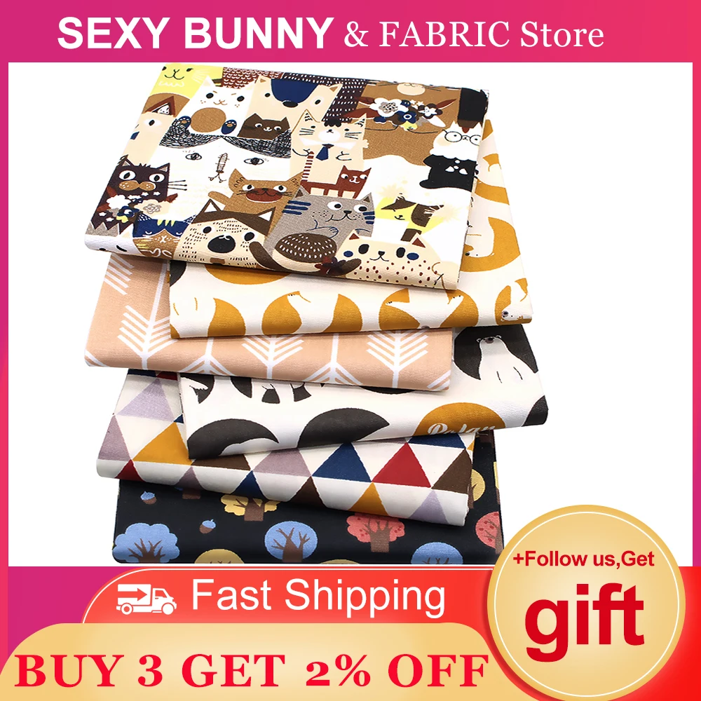 

6pcs/ lot,Bears Series,Printed Twill Cotton Fabric,Patchwork Clothes For DIY Sewing Quilting Baby&Child Material,40cmx50cm