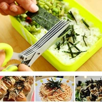 3 layers multifunctional stainless steel kitchen scissors scallion cutter herb laver vegetable tools kitchen gadgets cutter