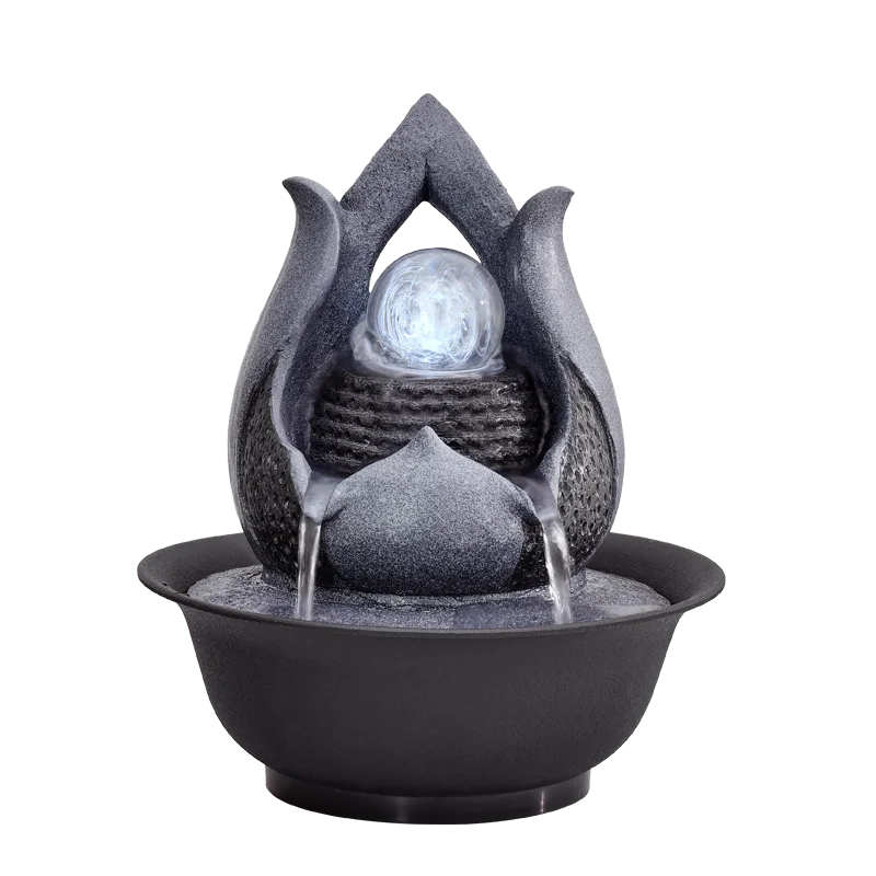 

Resin Decorative Fountains Water Fountains Creative Indoor Craft Desktop Home Decoration Figurines Fengshui Water Fountain