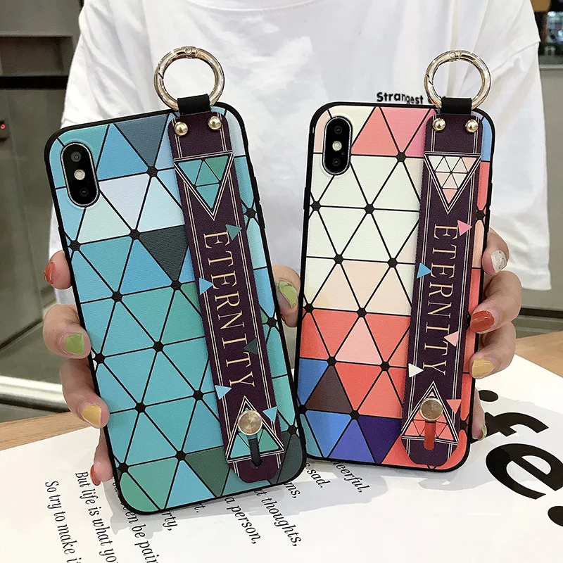 Мягкий чехол для телефона из ТПУ с ремешком на запястье samsung Galaxy M20 A70 A60 A50 A40 A30 A20 A10