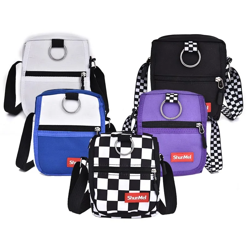 

Женская Холщовая Сумка в гонконгском стиле Харадзюку, маленькая сумочка контрастных цветов, Модный повседневный мессенджер в Корейском ст...