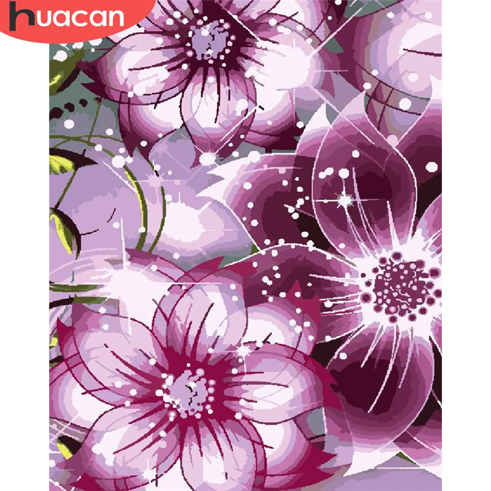 

HUACAN DIY картины по номерам комплекты, украшение для дома живопись по номерам Цветочный рисунок на холсте Ручная роспись искусство подарок