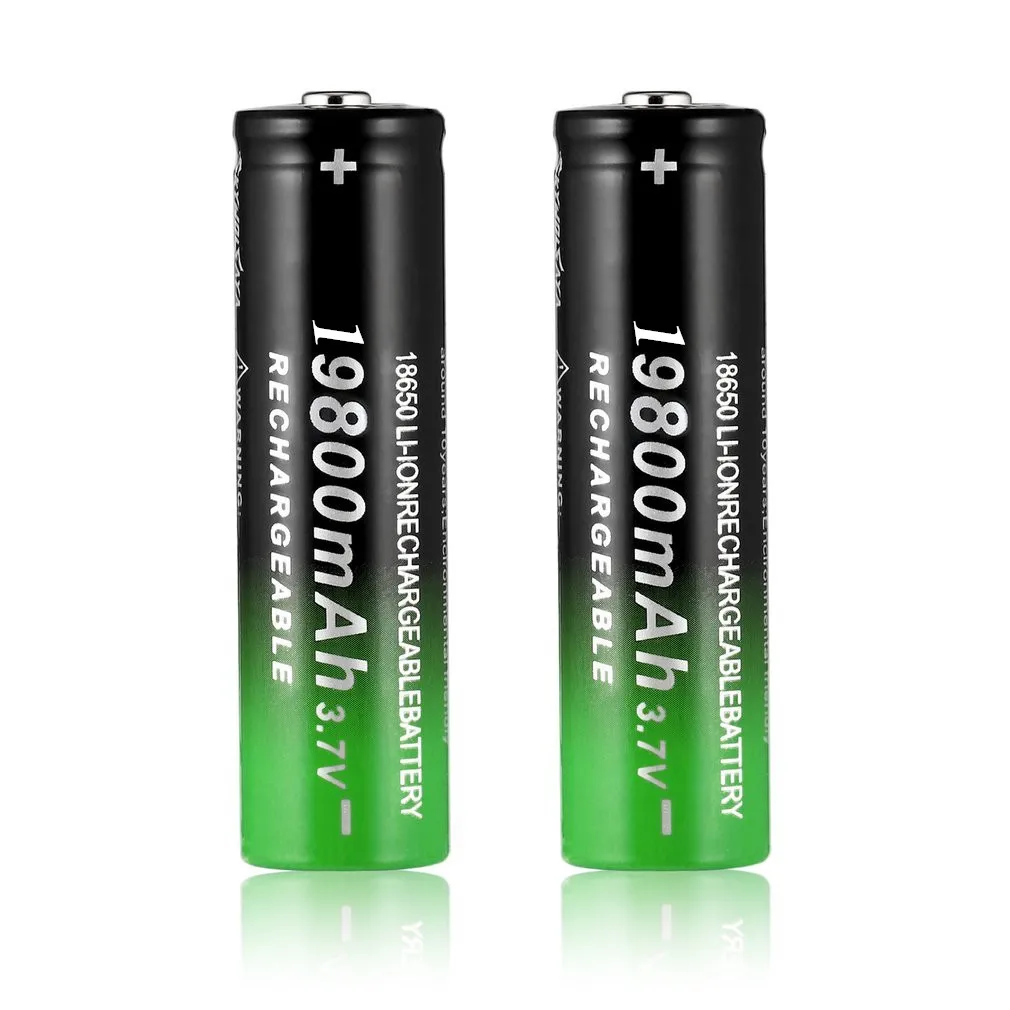 

100% New 18650 3.7V 19800mAh Li-ion battery Rechargeable Lithium Batteries for flashlight headlamp electronic toy drop shipping