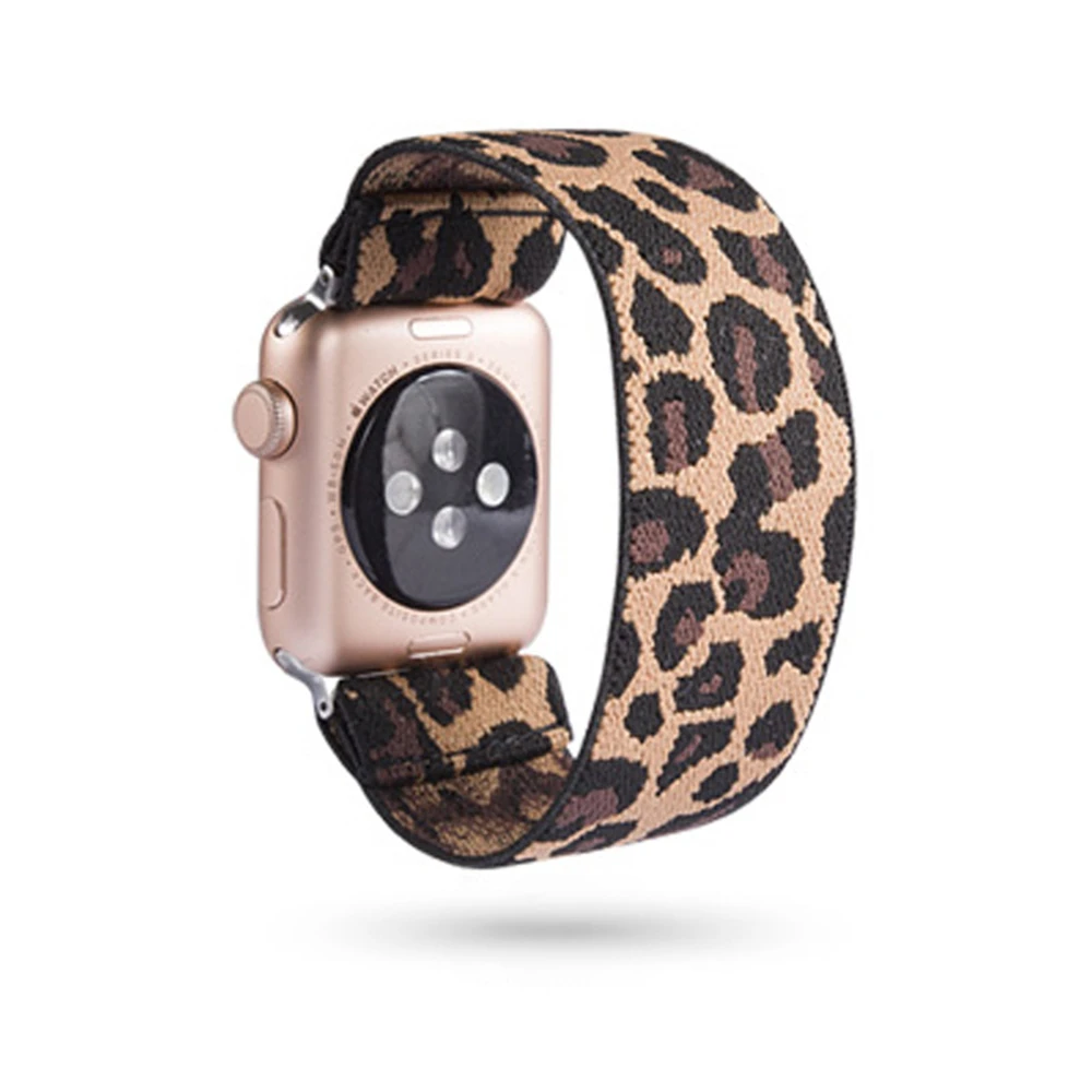 New Colorful Replacement Fabric Elastic Band Loop Printed Strap Bracelet for Apple Watch Series 5 4 3 2 1 Smart Accessory | Электроника