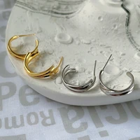 fashion personality 925 silver earrings creative paw c shaped hollow earrings simple irregular ladies earrings