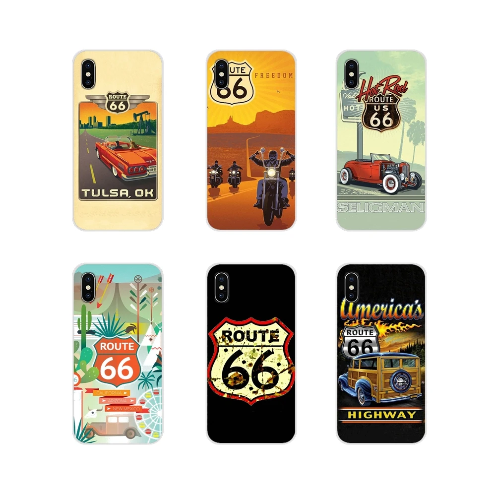 Силиконовый чехол в винтажном стиле America Route 66 для LG G3 G4 Mini G5 G6 G7 Q6 Q7 Q8 Q9 V10 V20 V30 X Power 2 3