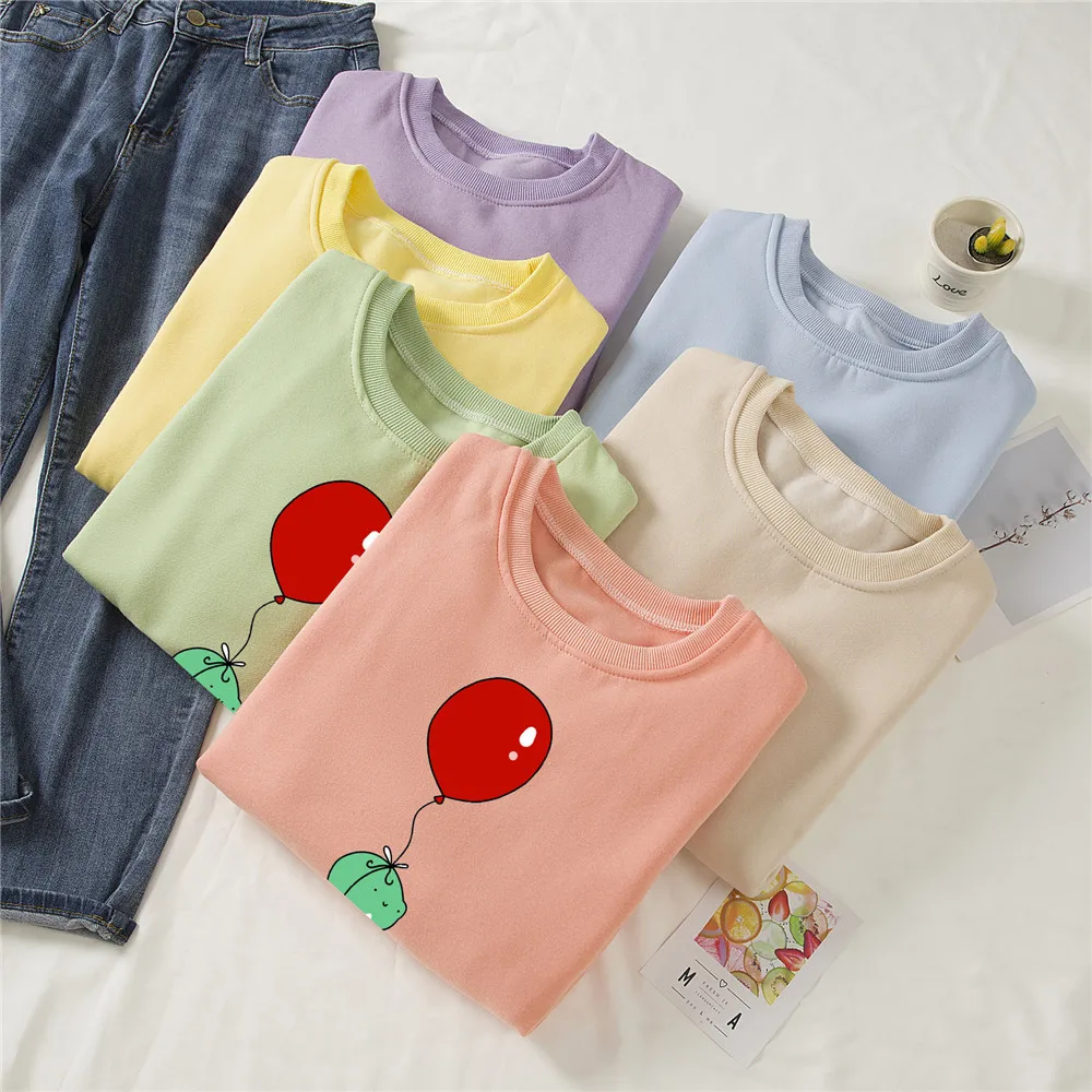 Толстовка с круглым вырезом на шее в винтажном стиле эстетические толстовки