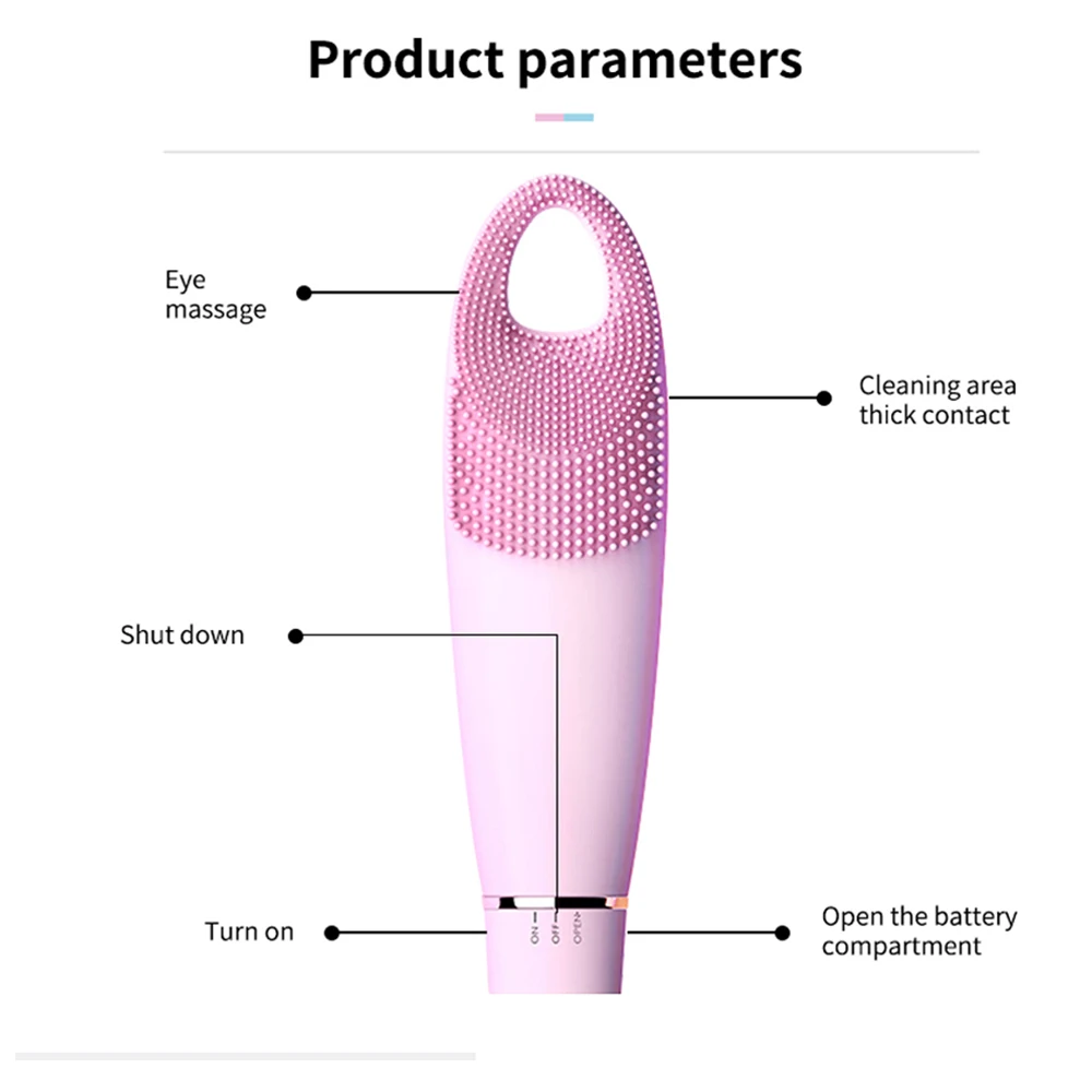 Mini Cleaner Deep Pore CleaningElectric Facial Cleansing Brush Silicone Sonic Vibration Skin Eye Massager Face Care Tools | Красота и