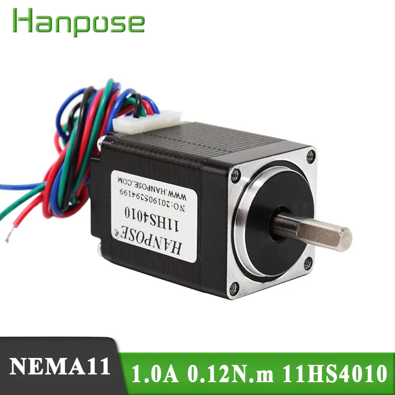 

10 шт. NEMA11 шаговый двигатель 1.0A 0.12N. М 4-кабель 28X40mm 11HS4010 двигатель 1,8 градусов для новых станков с ЧПУ и мельница лазерная гравировка