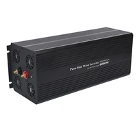 rated power 5000w 12v 24v to 220v solar pure sine power inverter with led display