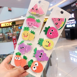 Лидер продаж 2019, детские новые заколки для волос для девочек, блестящие милые безопасные заколки с фруктами, зажимы для BB, подарки для маленьких девочек, детские аксессуары для волос