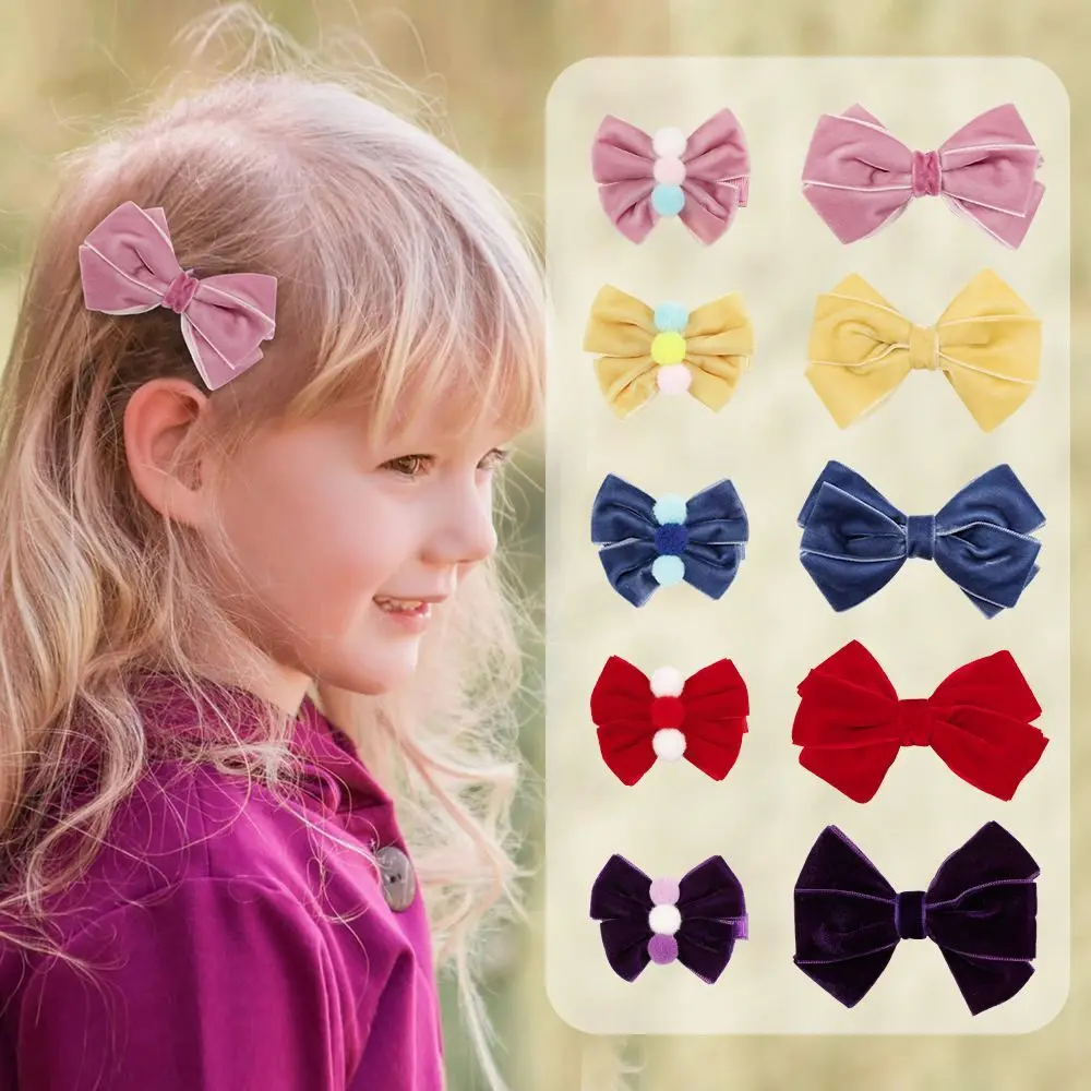 

32pc/lot New 4 inch Velvet Bow With Clip Girls Hairpins Buotique Princess Bows Barrettes Hairgrips Chidlren Kids Baby Headwear