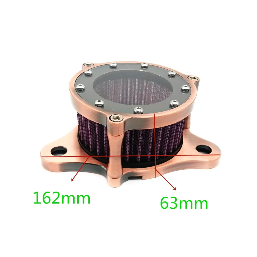 Абсолютно новая мотоциклетная система воздухоочистителя алюминиевая фильтров