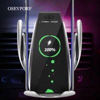osevporf automatic clamping car wireless charger quick charge for iphone 11pro max huawei p30 qi infrared sensor phone holders