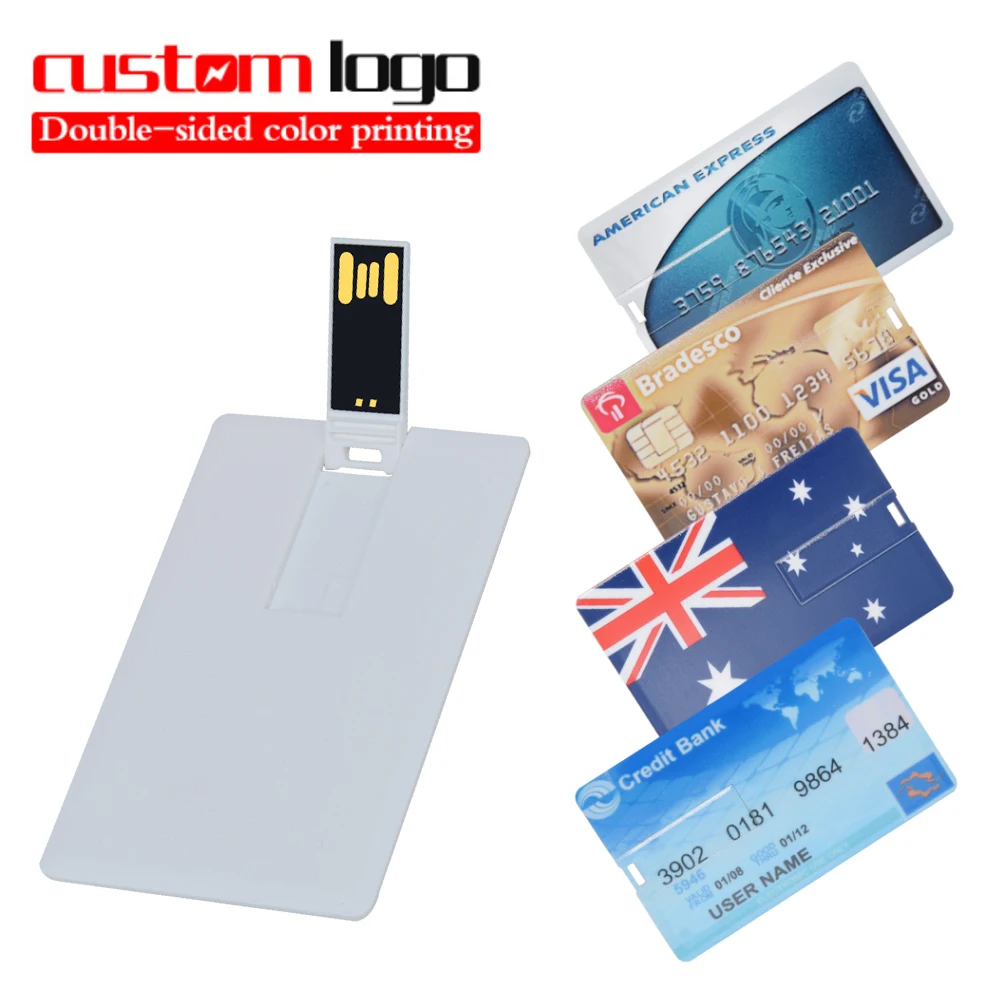

64GB Credit Card Master Card HSBC USB Flash Drive 2.0 American Express pen drive 32GB 8GB 16GB 4GB Bank card Memory Stick Gifts
