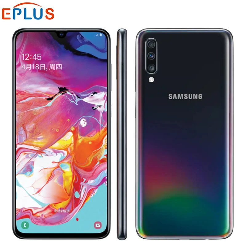 6,7 дюймовый мобильный телефон samsung Galaxy A70 A7050 4500 мАч 8 ГБ ОЗУ 128 Гб ПЗУ восьмиядерный смартфон Snapdragon 675 NFC 4G