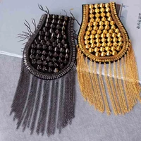 one piece breastpin tassels shoulder board mark knot epaulet patch metal patches badges applique patch for clothing ca 2566