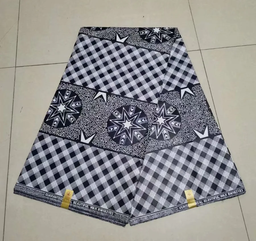 Африканская восковая печать ткань Анкары 100% хлопок нигерийский стиль