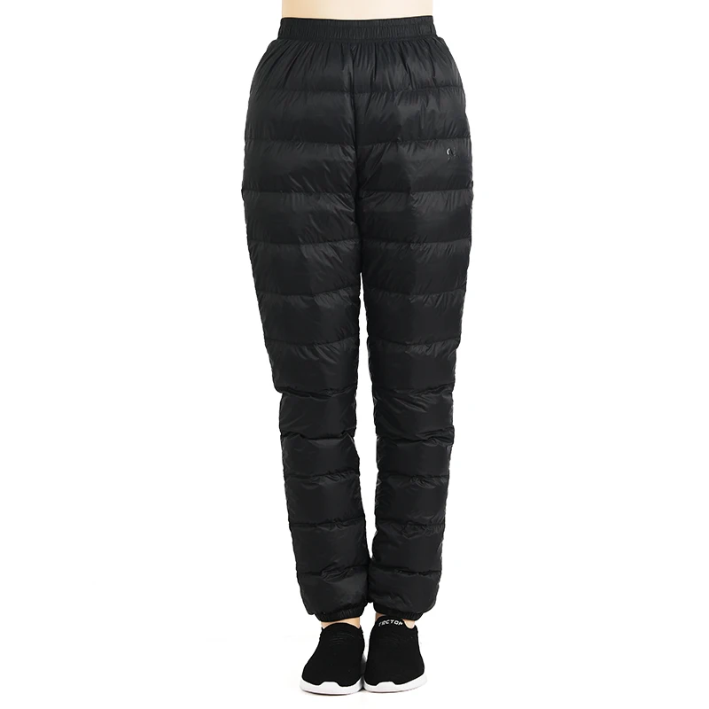 Women Black TECTOP, зимние, женские, мужские, мягкие, пуховые штаны, ветрозащитные, для спорта на открытом воздухе, кемпинга, туризма, лыжного спорта, треккинга, дышащие, мужские брюки VA677 - Цвет: Women Black